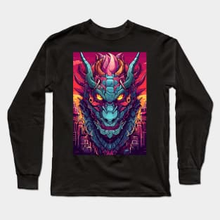 Cyberpunk Mecha Dragon Head Long Sleeve T-Shirt